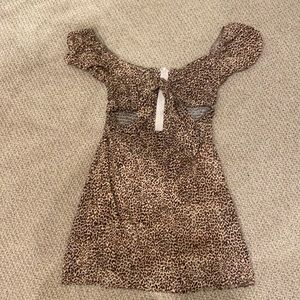 Olivaceous cheetah print dress wore a few times.